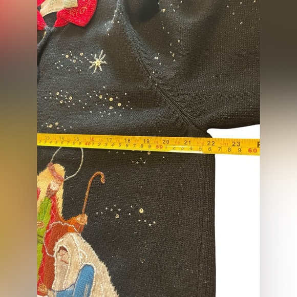 Design Options Philip & Jane Gordon Christmas Cardigan Sweater Nativity Sz XL - Picture 8 of 12